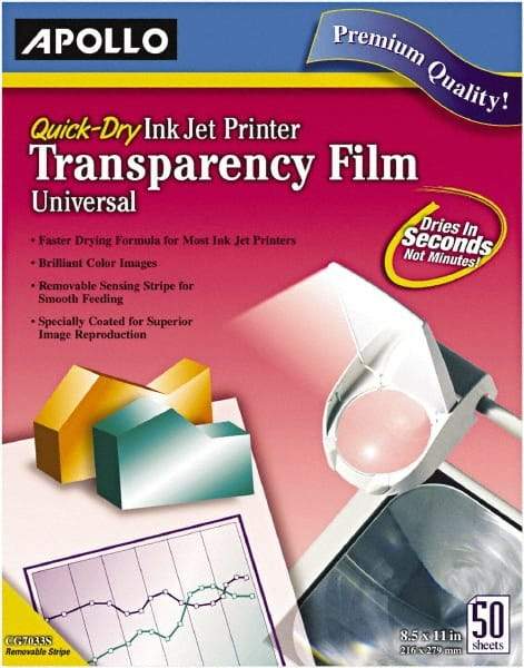 Apollo - Transparency Films & Sleeves Audio Visual Conference Accessory Type: Transparency Sleeves For Use With: Inkjet Printers; Copiers - Strong Tooling