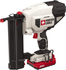 Porter-Cable - Cordless Brad Nailer Kit - 18 Gauge Nail Diam, 2" Long Nail, Lithium-Ion Batteries Included - Strong Tooling