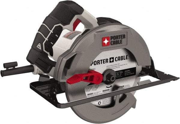 Porter-Cable - 15 Amps, 7-1/4" Blade Diam, 5,500 RPM, Electric Circular Saw - 120 Volts, 6' Cord Length, 5/8" Arbor Hole, Right Blade - Strong Tooling