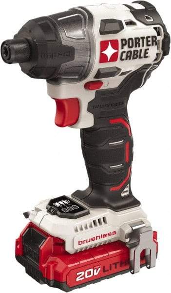 Porter-Cable - 20 Volt, 1/4" Drive, 1,400 In/Lb Torque, Cordless Impact Driver - Mid-Handle, 2700 RPM, 2 Batteries Included - Strong Tooling