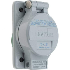 Leviton - Straight Blade Receptacles   Receptacle Type: Single Receptacle    Grade: Industrial - Strong Tooling