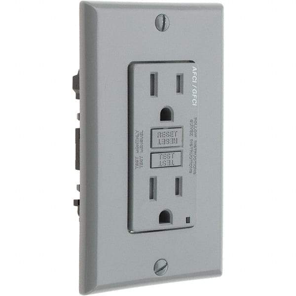 Leviton - GFCI Receptacles Grade: Commercial Color: Gray - Strong Tooling