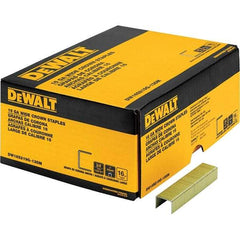 DeWALT - 1" Long x 1/16" Wide, 16 Gauge Crowned Construction Staple - Steel, Galvanized Finish - Strong Tooling