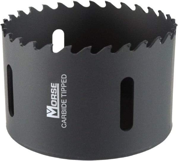 M.K. MORSE - 4-1/8" Diam, 1-15/16" Cutting Depth, Hole Saw - Carbide-Tipped Saw, Toothed Edge - Strong Tooling