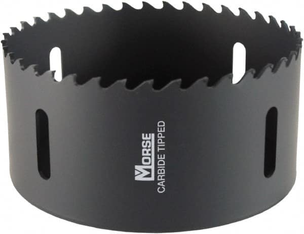 M.K. MORSE - 4-1/2" Diam, 1-15/16" Cutting Depth, Hole Saw - Carbide-Tipped Saw, Toothed Edge - Strong Tooling