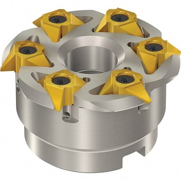 Vargus - 88mm Cut Diam, 300mm Max Hole Depth, 32mm Shank Diam, Internal/External Indexable Thread Mill - Insert Style 5VI, 5/8" Insert Size, 6 Inserts, Toolholder Style TM SC-D, 47.9mm OAL - Strong Tooling