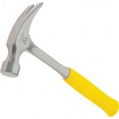 Stanley - 20 oz Head, Curved Claw Hammer - 12.91" OAL, Steel Head, 1.1" Face Diam, Smooth Face, Steel Handle with Grip - Strong Tooling