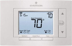 White-Rodgers - 50 to 99°F, 4 Heat, 2 Cool, Digital Programmable Multi-Stage Thermostat - 20 to 30 Volts, 1.77" Inside Depth x 1.77" Inside Height x 5-1/4" Inside Width, Horizontal Mount - Strong Tooling