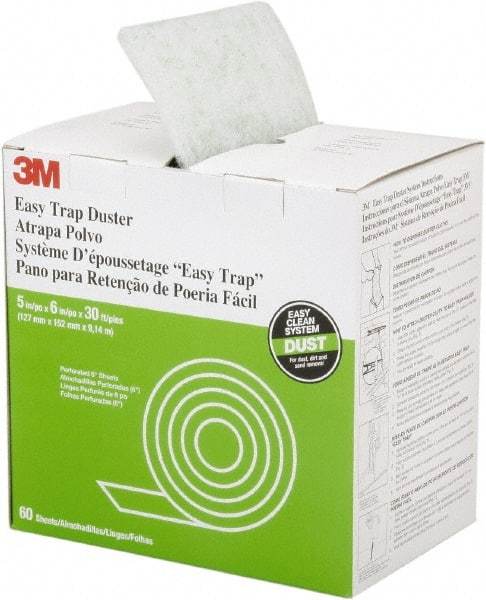 Ability One - 6" Long x 5" Wide Synthetic Duster Cut-to-Length Roll - Snap-On, White - Strong Tooling