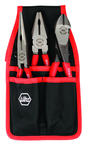 Soft Grip Pliers Belt Pack Pouch Set with High Lev; Combo & Long Nose in Belt Pack Pouch. 3 Pc. Set - Strong Tooling