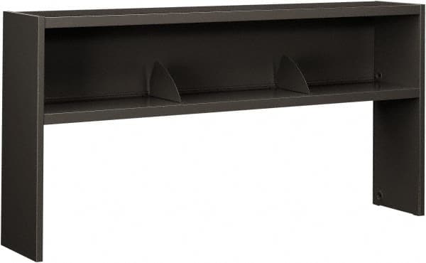 Hon - 1 Shelf, 34-3/4" High x 72" Wide Bookcase - 13-1/2" Deep, High-Pressure Laminate/Steel, Charcoal - Strong Tooling