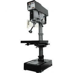 Jet - 10-7/16" Swing, Variable Speed Pulley Drill Press - Variable Speed, 2 hp, Single Phase - Strong Tooling