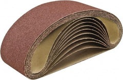 Camel Grinding Wheels - 4" Wide x 132" OAL, 100 Grit, Aluminum Oxide Abrasive Belt - Aluminum Oxide, Fine, Coated, J Weighted Paper Backing, Dry, Series PAOJ - Strong Tooling