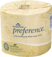 Georgia Pacific - 183' Roll Length Standard Roll Toilet Tissue - 550 Sheets per Roll, 2 Ply, White, Recycled Fiber - Strong Tooling