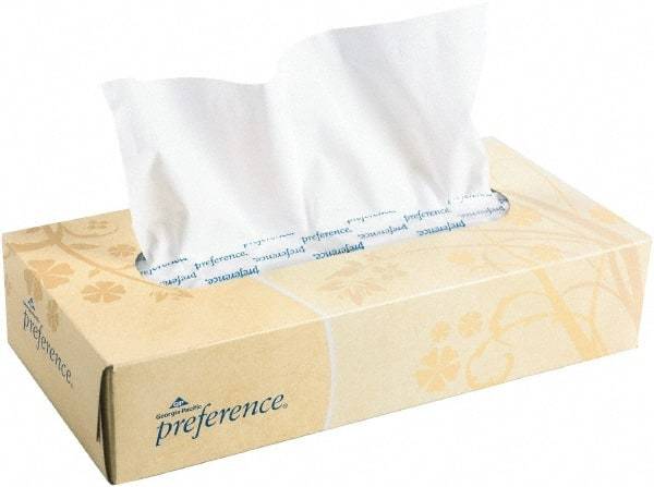 Georgia Pacific - Flat Box of White Facial Tissues - 2 Ply, Recycled Fibers - Strong Tooling