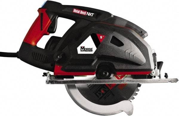 M.K. MORSE - 15 Amps, 9" Blade Diam, 2,300 RPM, Electric Circular Saw - 7' Cord Length, 1" Arbor Hole, Right Blade - Strong Tooling