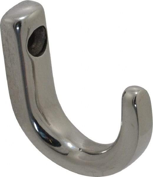 Sugatsune - 23/64" Wide x 1-11/32" High x 7/32" Thick, Wall Hook - 1-3/16" Projection, Polished - Strong Tooling