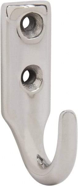 Sugatsune - 15/32" Wide x 1-9/16" High x 5/32" Thick, Wall Hook - 1-1/32" Projection, Polished - Strong Tooling