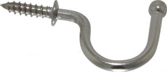 Sugatsune - 1-3/8" High x 11/64" Thick, Coat & Hat Hooks - 1-17/32" Projection, Polished - Strong Tooling