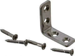 Sugatsune - 1-7/32" Long x 15/32" Wide, 18-8 Stainless Steel, Corner Brackets - Strong Tooling