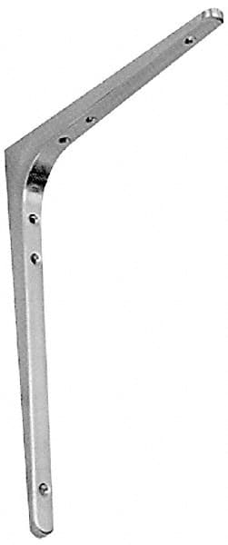 Sugatsune - 78 Lb Capacity, Satin Stainless Steel Coated, Shelf Bracket - 9-7/16" Long, 11-7/8" Wide - Strong Tooling