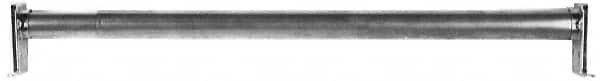 Stanley - 72" Max Width Adjustable Round Closet Rod - Zinc Plated Finish - Strong Tooling