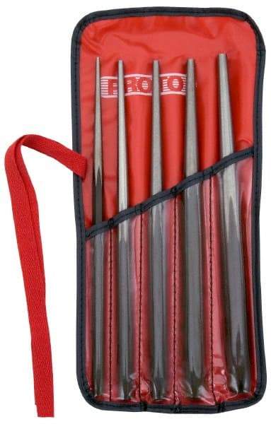 Proto - 5 Piece, 1/8 to 5/16", Drift Punch Set - Hex Shank, Comes in Pouch - Strong Tooling