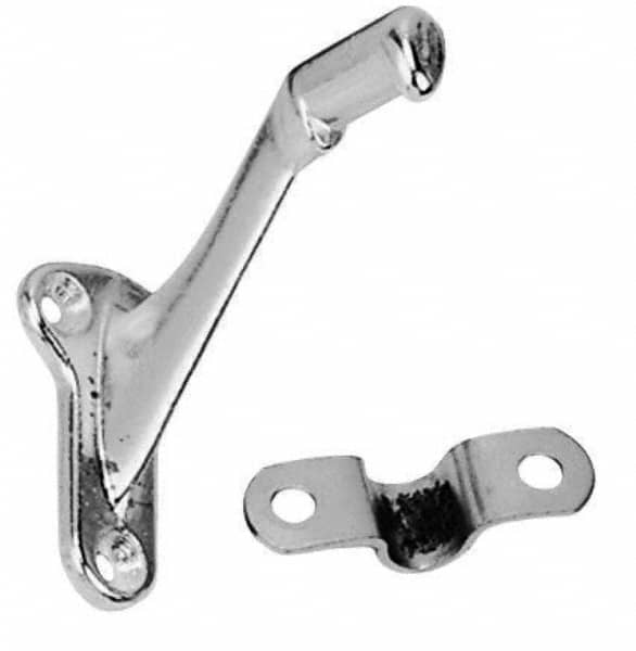 National Mfg. - Bright Brass Coated, Handrail Bracket - 2-1/4" Long, 2-29/32" High, 1-23/64" Wide - Strong Tooling