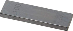 Mitutoyo - 0.1" Rectangular Steel Gage Block - Accuracy Grade AS-1, Includes Certificate of Inspection - Strong Tooling