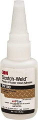 3M - 1 oz Bottle Clear Instant Adhesive - Series PR100, 10 to 30 sec Working Time, 24 hr Full Cure Time, Bonds to Cardboard, Ceramic, Fabric, Fiberglass, Foam, Glass, Leather, Metal, Paper, Plastic, Rubber, Vinyl & Wood - Strong Tooling