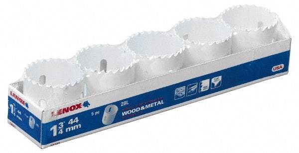 Lenox - 1-3/4" Diam, 1-1/2" Cutting Depth, Hole Saw - Bi-Metal Saw, Toothed Edge - Strong Tooling