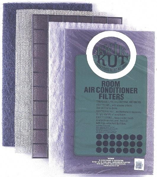 PrecisionAire - 15" High x 24" Wide x 1/2" Deep, Neoprene Coated Natural Hair Air Filter Media Pad - MERV 4, 20 to 30% Capture Efficiency, 60 to 80 Arrestance Efficiency, 300 Max FPM, 180°F Max, Use with Window Air Conditioners - Strong Tooling