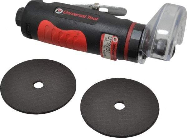 Universal Tool - 2-7/8" Wheel Diam, 22,000 RPM, Pneumatic Cutoff & Cutoff-Grinder Tool - Straight Handle - Strong Tooling