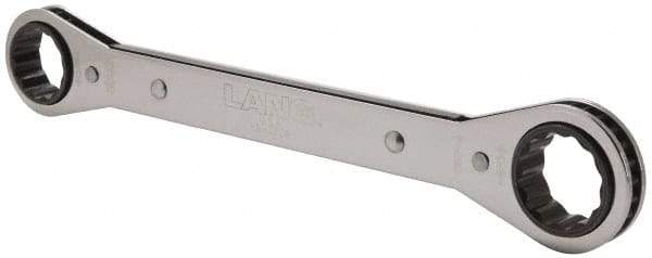 Lang - 13/16" x 7/8" 12 Point Ratcheting Box Wrench - Double End, 9-1/4" OAL, Steel - Strong Tooling