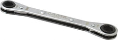 Lang - 9mm x 10mm 6 Point Ratcheting Box Wrench - Double End, 5-1/2" OAL, Steel - Strong Tooling