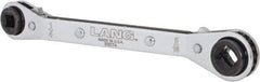 Lang - 1/4" & 3/16" Sq x 9/16" & 1/2" Hex 6 Point 4 in 1 Reversible Ratcheting Offset Box Wrench - Steel - Strong Tooling