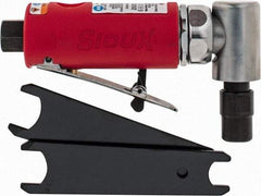 Sioux Tools - 1/4" Collet, Angle Handle, Straight Air Die Grinder - 20,000 RPM, Front Exhaust, 16 CFM, 0.3 hp, 6.21 bar, 1/4 NPT - Strong Tooling