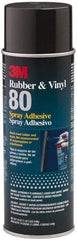 3M - 19 oz Aerosol Yellow Spray Adhesive - High Tack, 300°F Heat Resistance, 28 Sq Ft Coverage, High Strength Bond, 30 min Max Bonding Time, Flammable, Series Rubber & Vinyl 80 - Strong Tooling