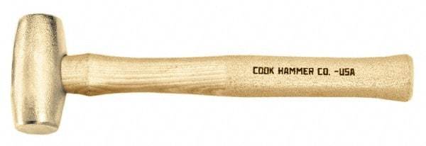 Cook Hammer - 6 Lb Head Nonsparking Mallet - 16" OAL, Wood Handle - Strong Tooling