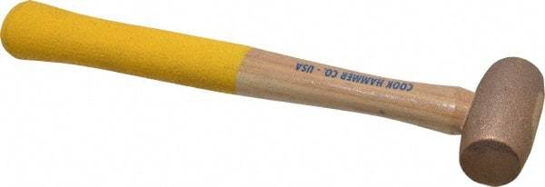 Cook Hammer - 1 Lb Head Nonsparking Mallet - 12" OAL, Wood Handle - Strong Tooling