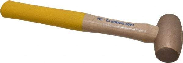 Cook Hammer - 1-1/2 Lb Head Nonsparking Mallet - 13" OAL, Wood Handle - Strong Tooling