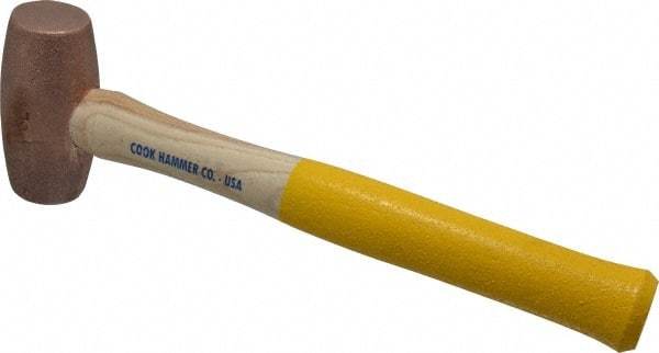 Cook Hammer - 3 Lb Head Nonsparking Mallet - 16" OAL, Wood Handle - Strong Tooling