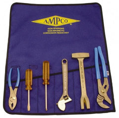 Ampco - 6 Piece Nonsparking Tool Set - Comes in Tool Roll - Strong Tooling