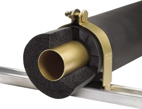 Klo-Shure - 3/4" Pipe, Zinc Plated Steel Strut Mount Insulation Coupling - Trivalent Zinc & Yellow - Strong Tooling