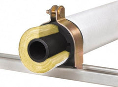 Klo-Shure - 5/8" Pipe, Zinc Plated Steel Strut Mount Insulation Coupling - Trivalent Zinc & Yellow - Strong Tooling