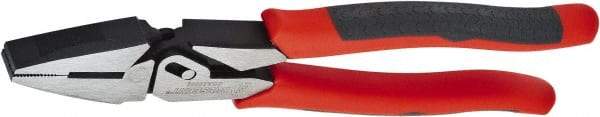 Crescent - 9-1/2" OAL, Linesman's Pliers - Serrated Jaw, Thermoplastic Handles - Strong Tooling