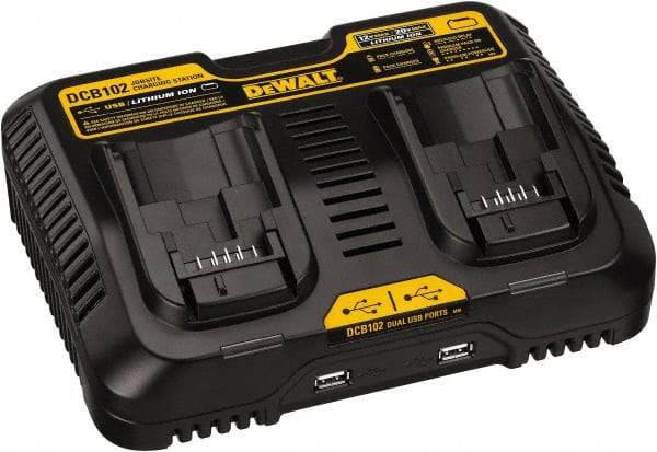 DeWALT - 12 & 20 Volt, 2 Battery Lithium-Ion Power Tool Charger - 1 hr & 30 min to Charge, 12/20 Volt Max Batteries Power Source, Batteries Included - Strong Tooling