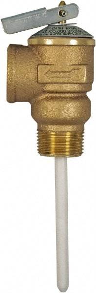 CASH ACME - 3/4" Inlet, 3/4" Outlet, FNPT x MNPT, ASME Safety Relief Valve - 150 Max psi, Bronze, 500000 BTUs - Strong Tooling