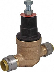 SharkBite - 3/4" Pipe, Push Fit End Connection, Bronze Body Pressure Regulating Valve - EPDM Seal, 200 psi Inlet Pressure, 10 to 70 psi Working Pressure - Strong Tooling