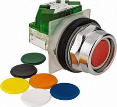 Schneider Electric - 30mm Mount Hole, Recessed, Pushbutton Switch with Contact Block - Octagon, Multicolor Pushbutton, Momentary (MO) - Strong Tooling